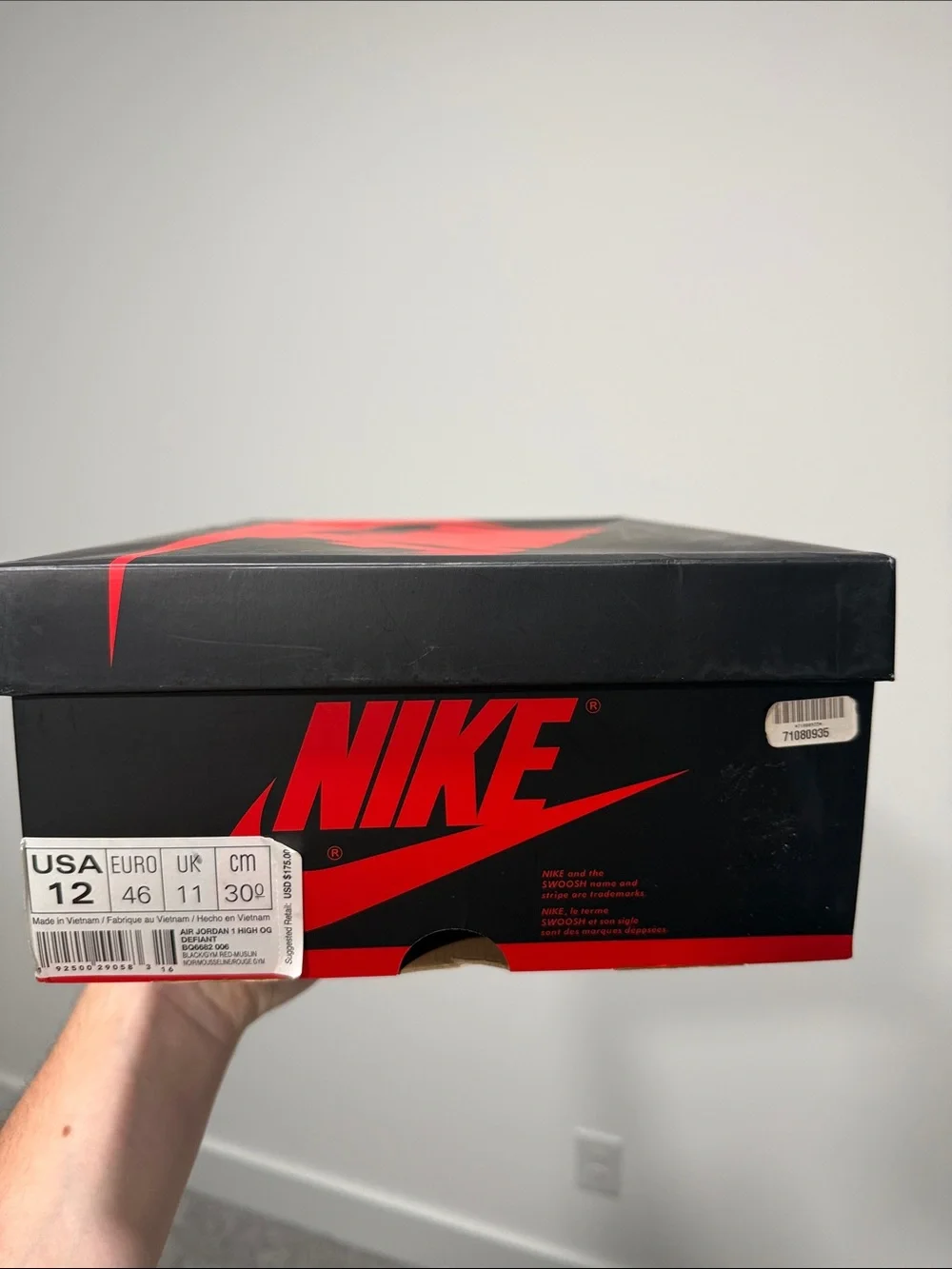 Air Jordan 1 Retro High OG ‘Couture’  US men’s 12